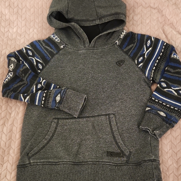 Ariat Gray and Blue Kids Hoodie - Picture 1 of 2